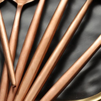 24 Pcs RosaCor Dourada  Garfo e Colher e Faca Conjunto De Talheres De Aço luxo Inoxidável