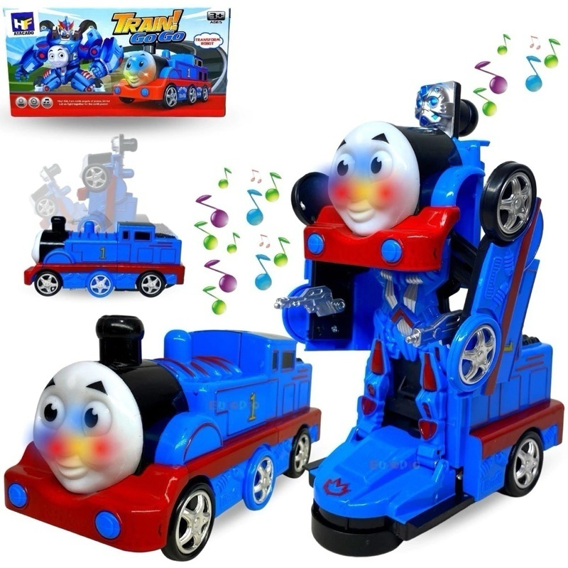 Brinquedo Menino Trem Trenzinho Chocho Thomas Vira Robô Musical Com Luz E Som Cor Sortidos