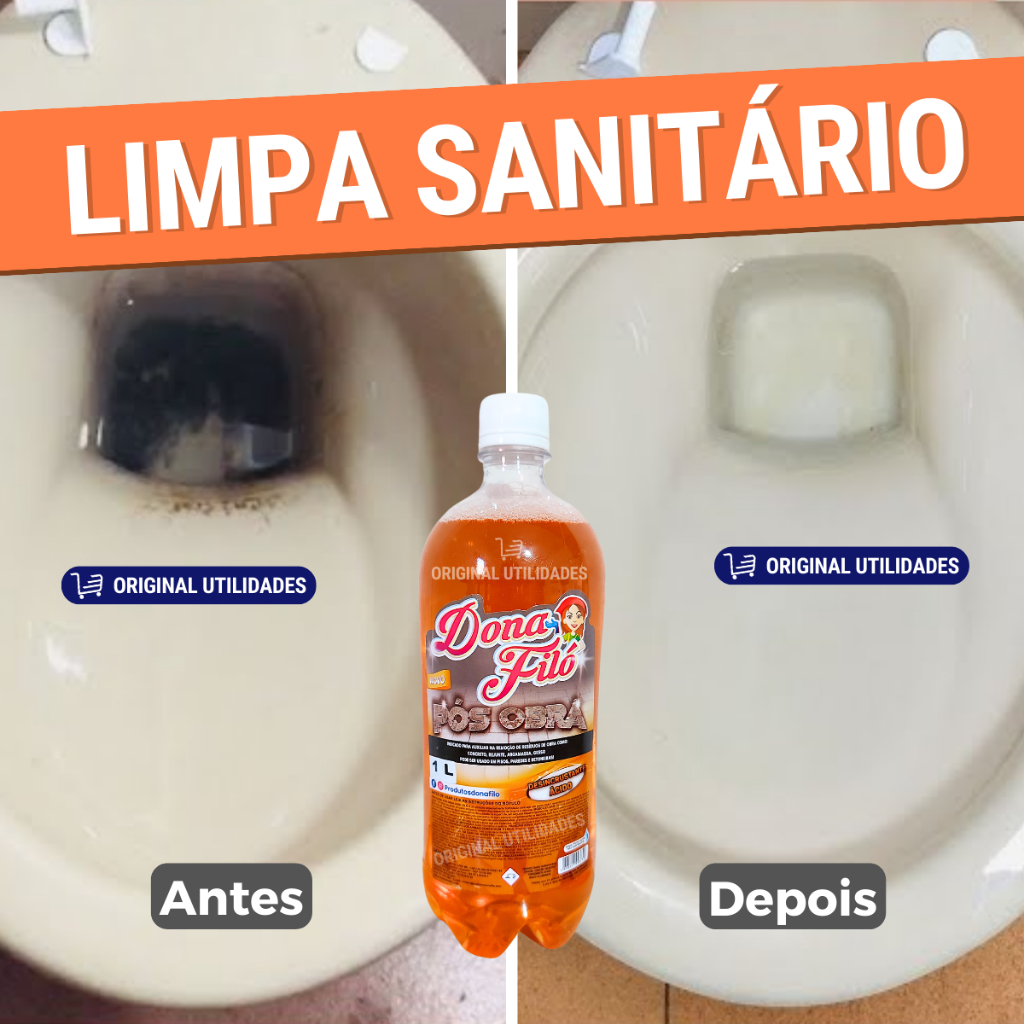 Restaurador Limpador de Vasos Sanitário Pós Obra Desincrustante 1 Litro