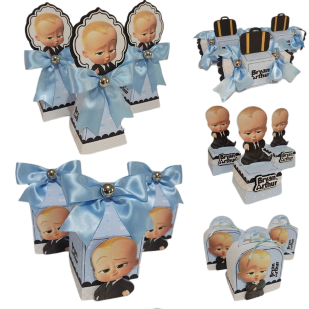 Kit Festa: Lembrancinhas Personalizadas Poderoso Chefinho - Caixinhas Personalizadas Papelaria Perso