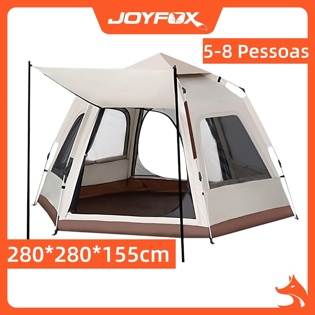 Barraca de Acampamento Camping Automático 5-8 Lugares 280*280*155cm JOYFOX em Oferta na Shopee