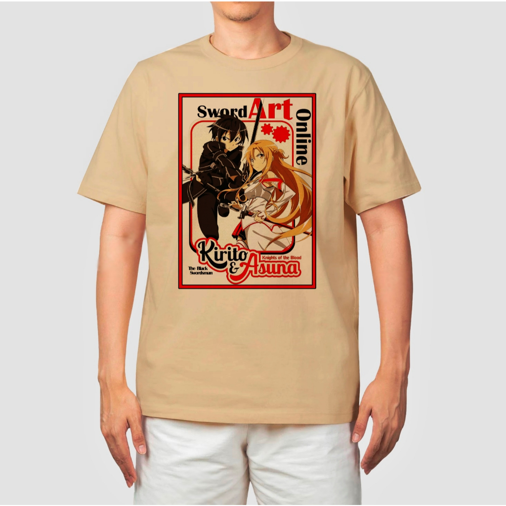 Camiseta Camisa Sword Art Online Sao Kirito Asuna Anime