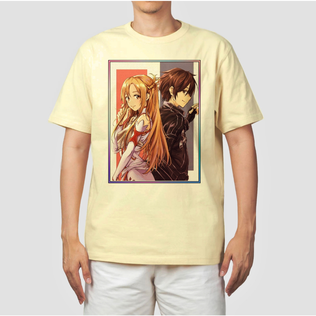 Camiseta Camisa Sword Art Online Sao Kirito Asuna Anime Nerd