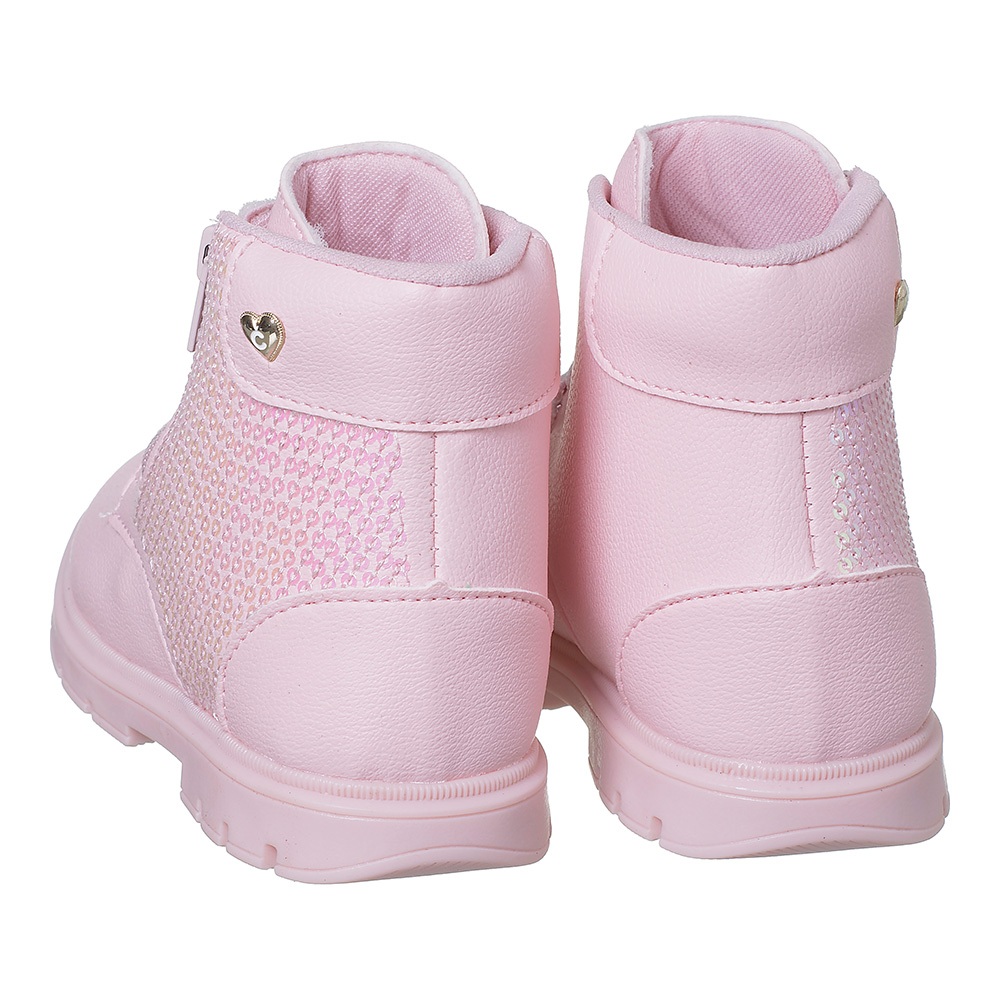 Detalhes do Coturno Feminino Infantil Menina Rosa Casual Confortável Camin