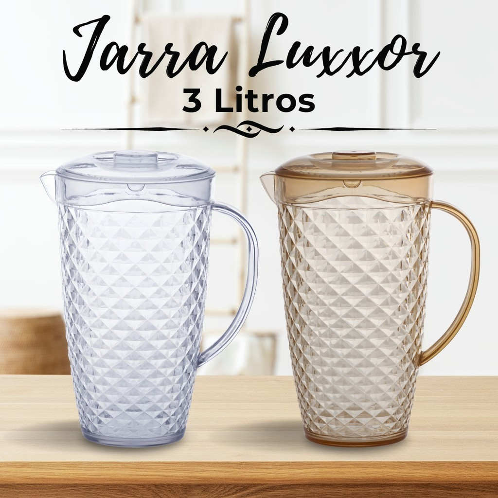Jarra De Acrílico Com Tampa Luxxor 3L Suco ou Água Paramount