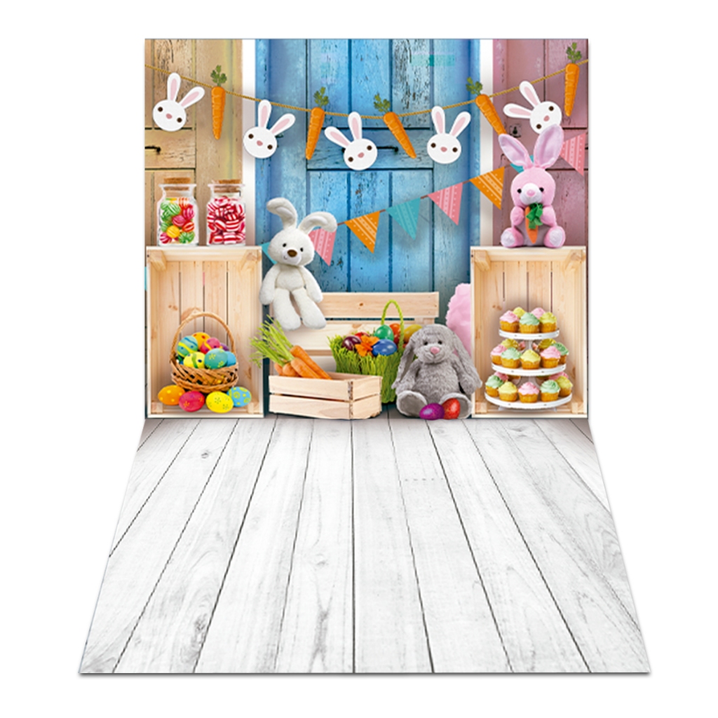 Fundo Fotográfico Newborn Páscoa Coelhos em Tecido PN-0445 em Oferta na Shopee