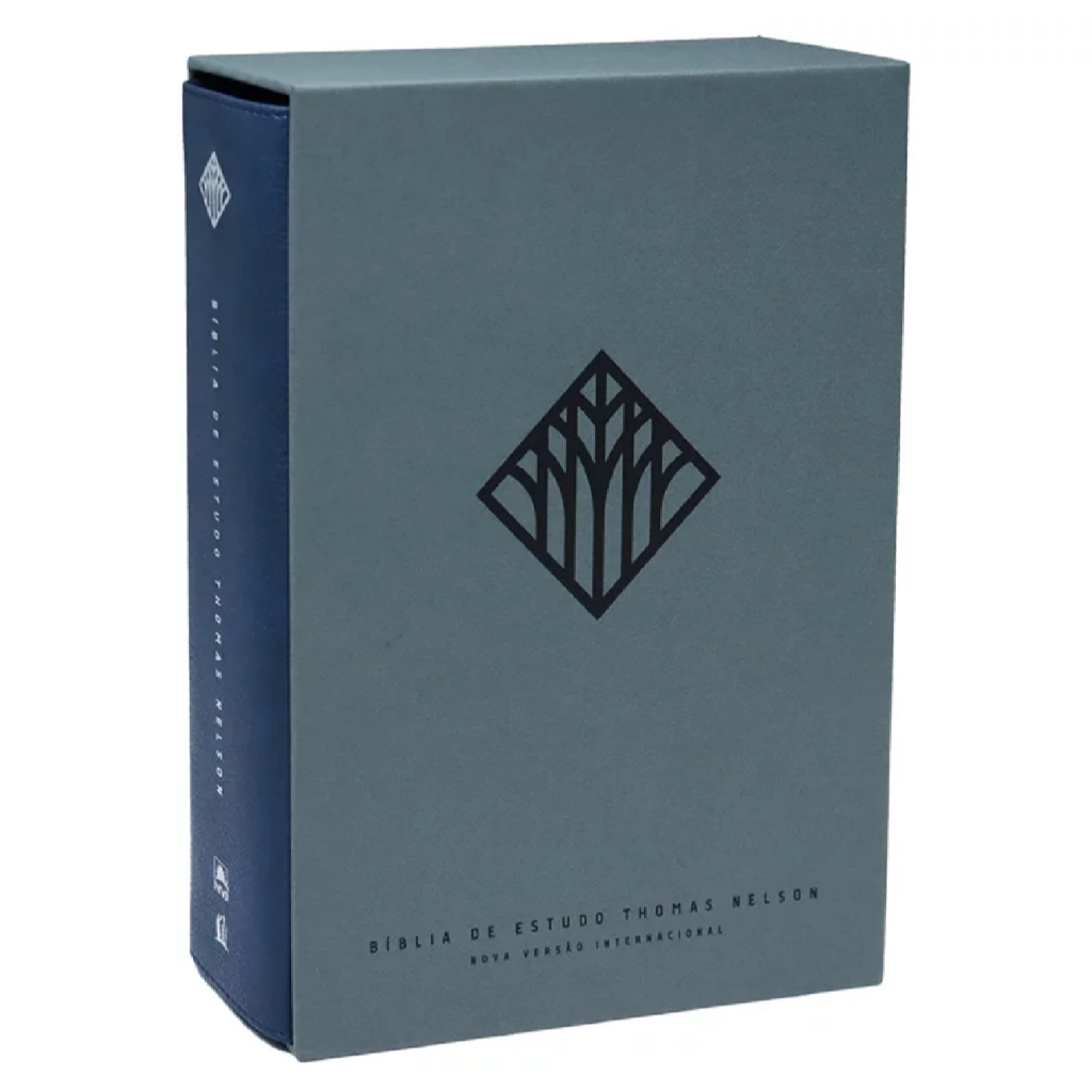 Bíblia De Estudo Thomas Nelson | NVI | Letra Normal | Capa Luxo Azul em Oferta na Shopee