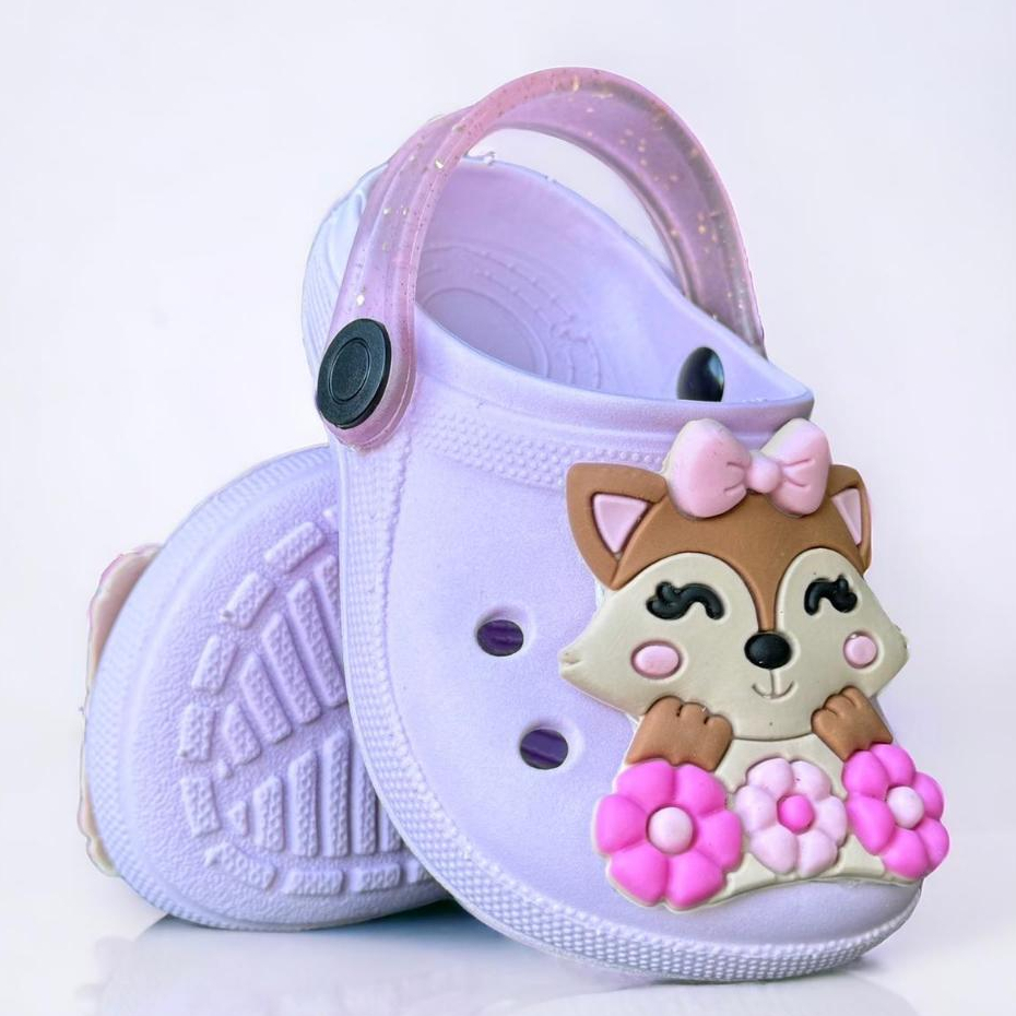 Papete Infantil Babuche Chinela Sandália Percata Menina Delicada Macia Cor Lilás Preta Nude Borracha Colorida Promoção