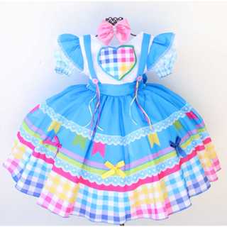 Vestido Festa Junina Infantil Quadrilha São João Julina em Oferta na Shopee