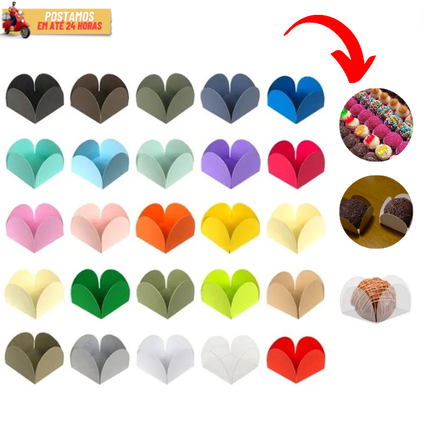 100 Forminhas Para Doces 4 Pétalas Brigadeiros Festa Casamento Aniversário em Oferta na Shopee