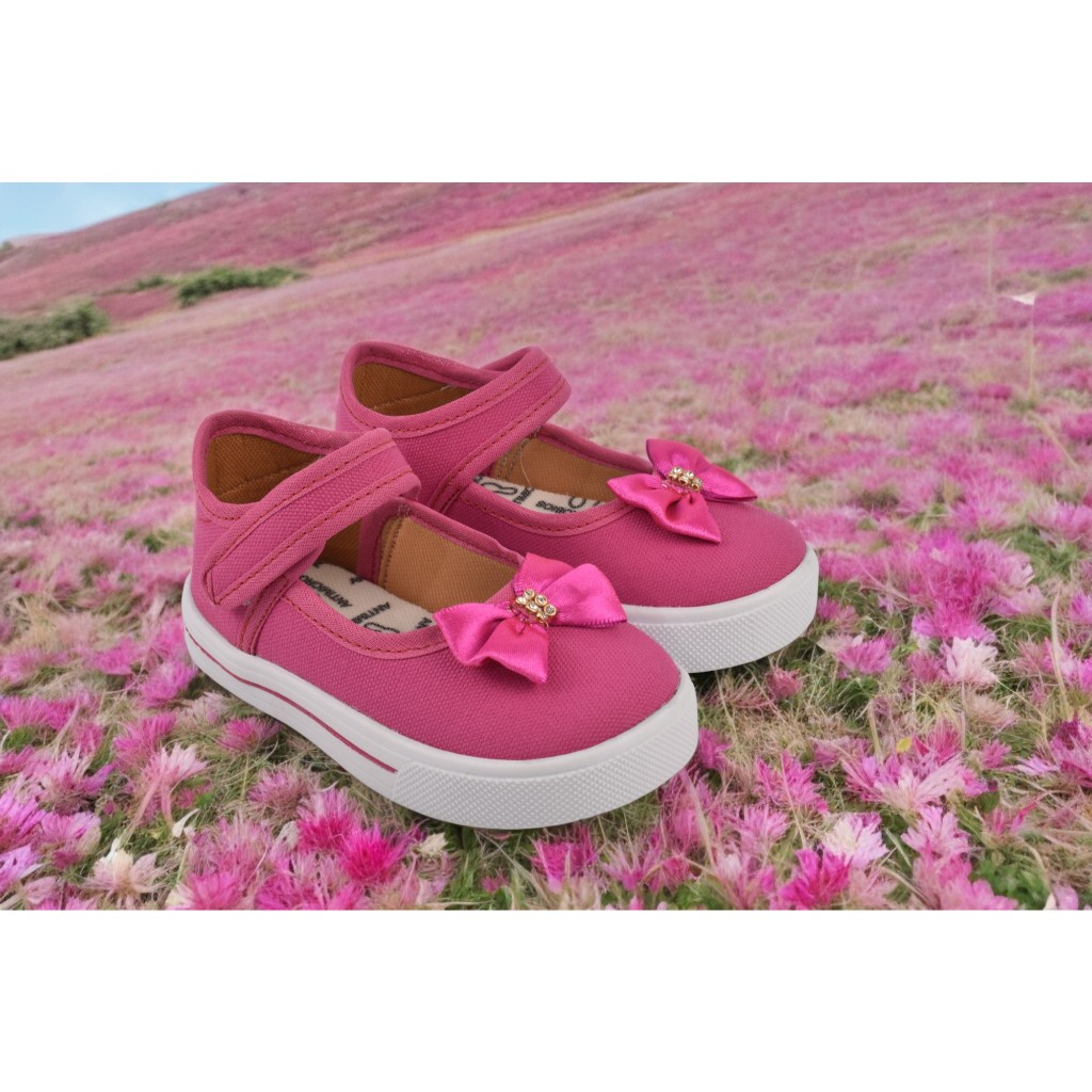 Tênis Infantil Menina Boneca Velcro Sapatilha Bonequinha Calçados de Menina em Oferta na Shopee