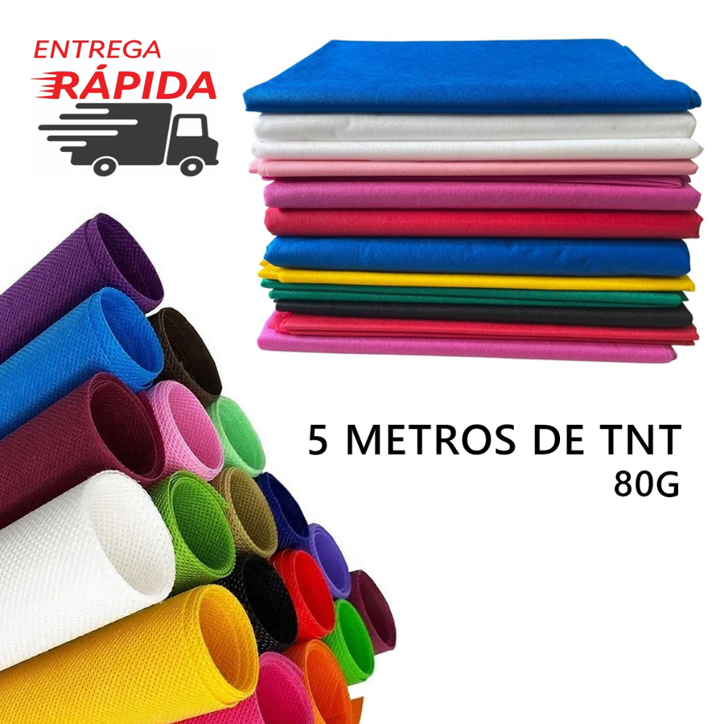 Tnt Padrão 80G - 5 Metros X 1,40 De Largura Diversas Cores