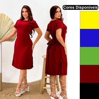 Vestido Midi Dunas Social Elegante Social 3 Formas de uso em Oferta na Shopee