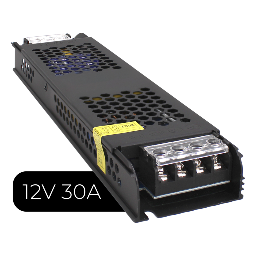 Kits 1-4 Fonte Chaveada 12v 30a 360w P/ Cftv Fita Led Som Bivolt