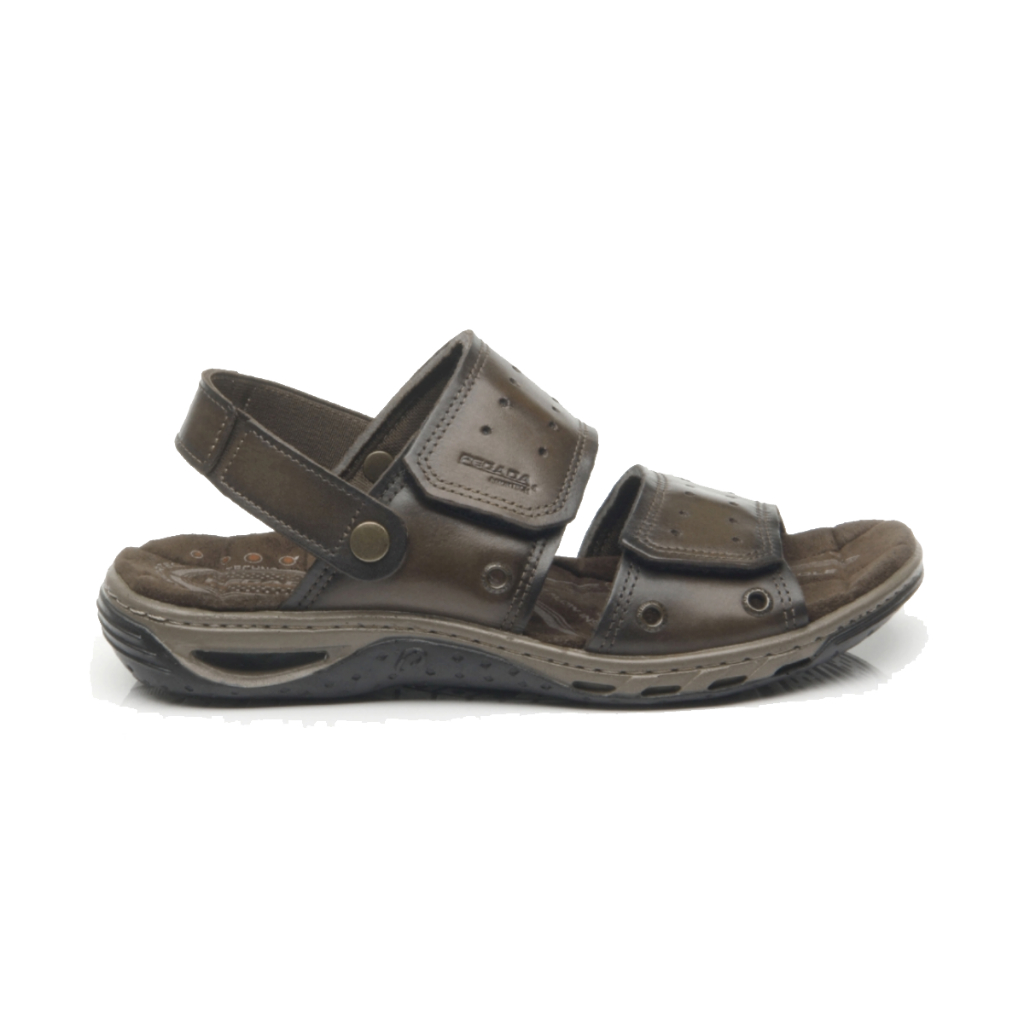 Pegada Sandália Masculina em Couro com 2 Velcros 131668