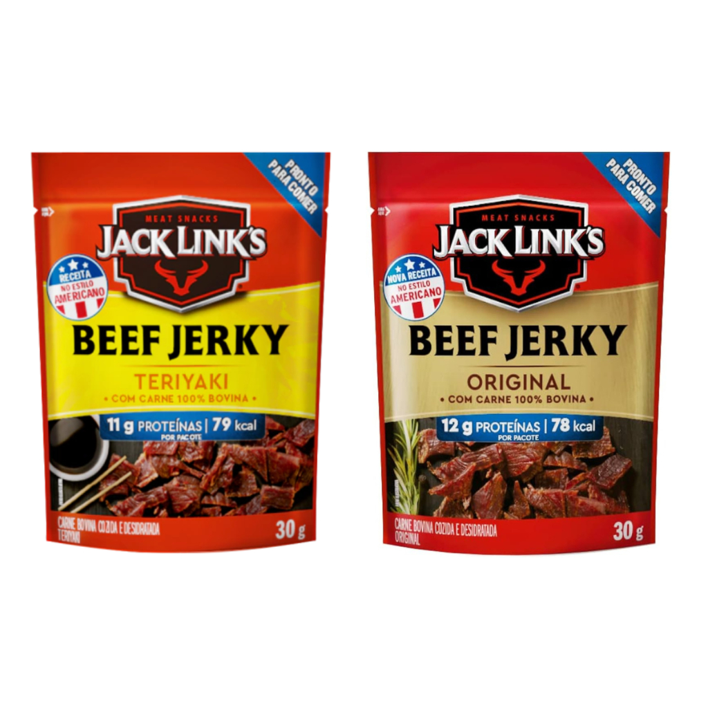 Beef Jerky Protein Snacks Carne Jack Links Kit 2 Sabores em Oferta na Shopee