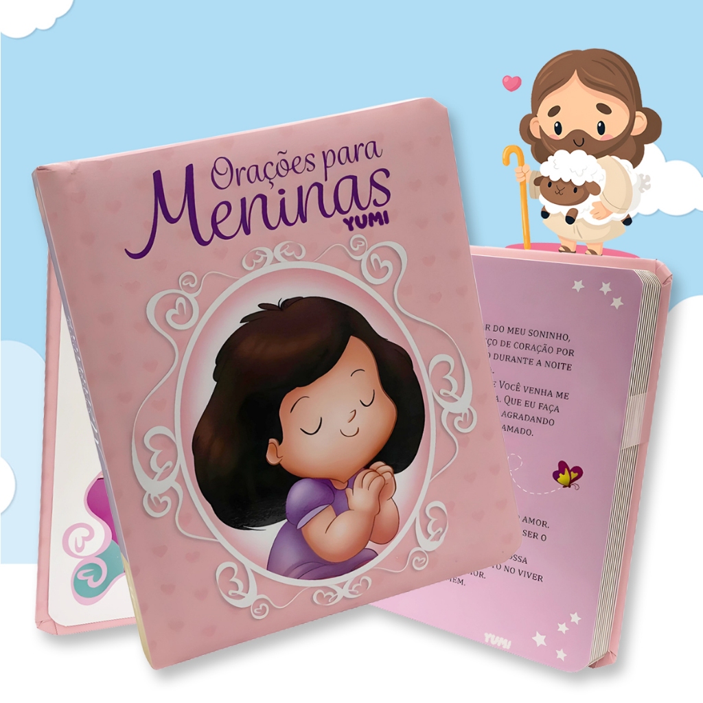 Livro Infantil Orações Para Meninas Bíblia Rosa Infantil Capa Dura Premium em Oferta na Shopee