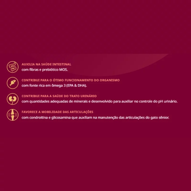 Detalhes do Ração Gran Plus Menu Gato Sênior Castrado Frango e Arroz 10,1kg