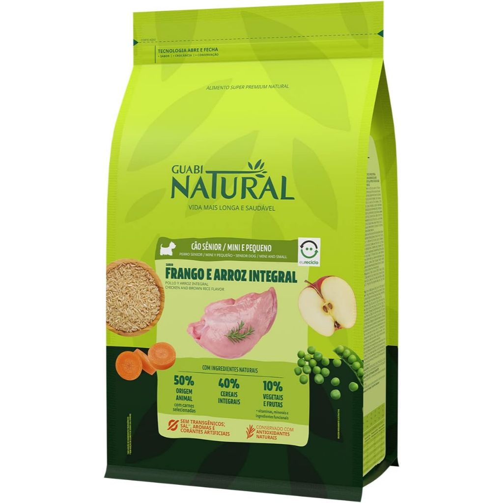 Racao Guabi Nat Caes Senior R. Mi.Peq Frango/Arroz 10,1kg