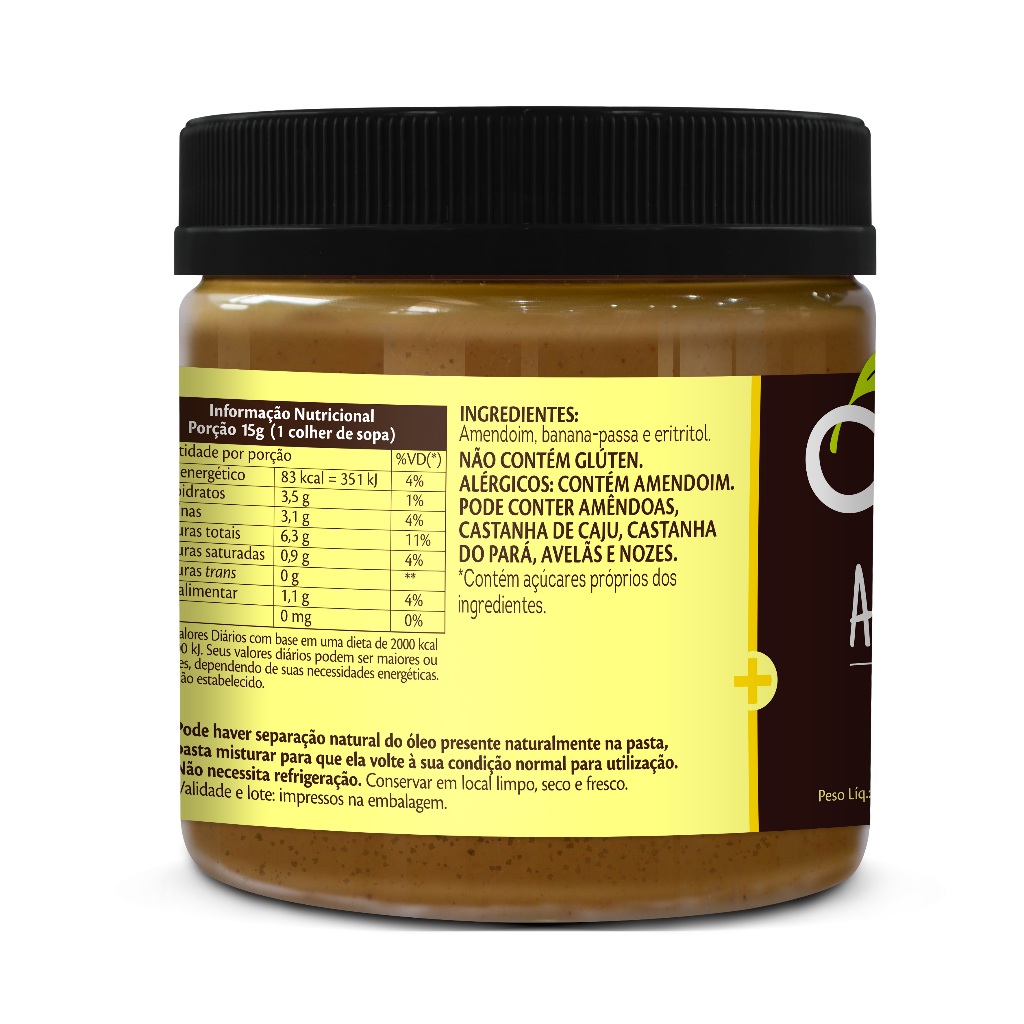 Pasta de Amendoim com Banana - 500gr