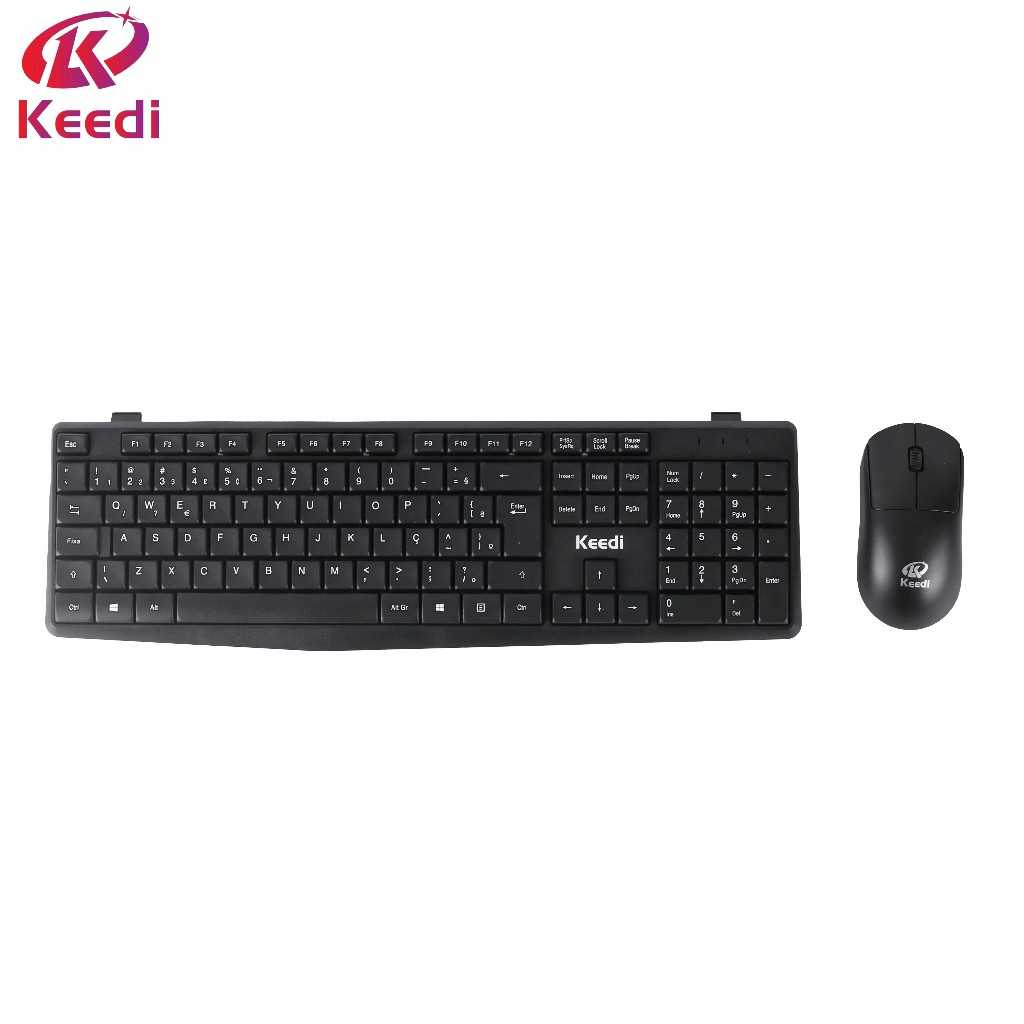 Kit Teclado Mouse Sem Fio Wireless 2.4Ghz Keedi TEC807