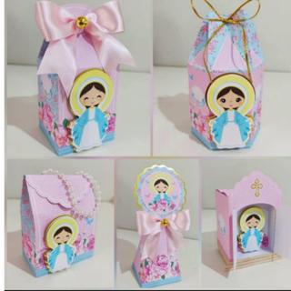 Kit pegue e monte Nossa senhora lembrancinha personalizada de festa em Oferta na Shopee