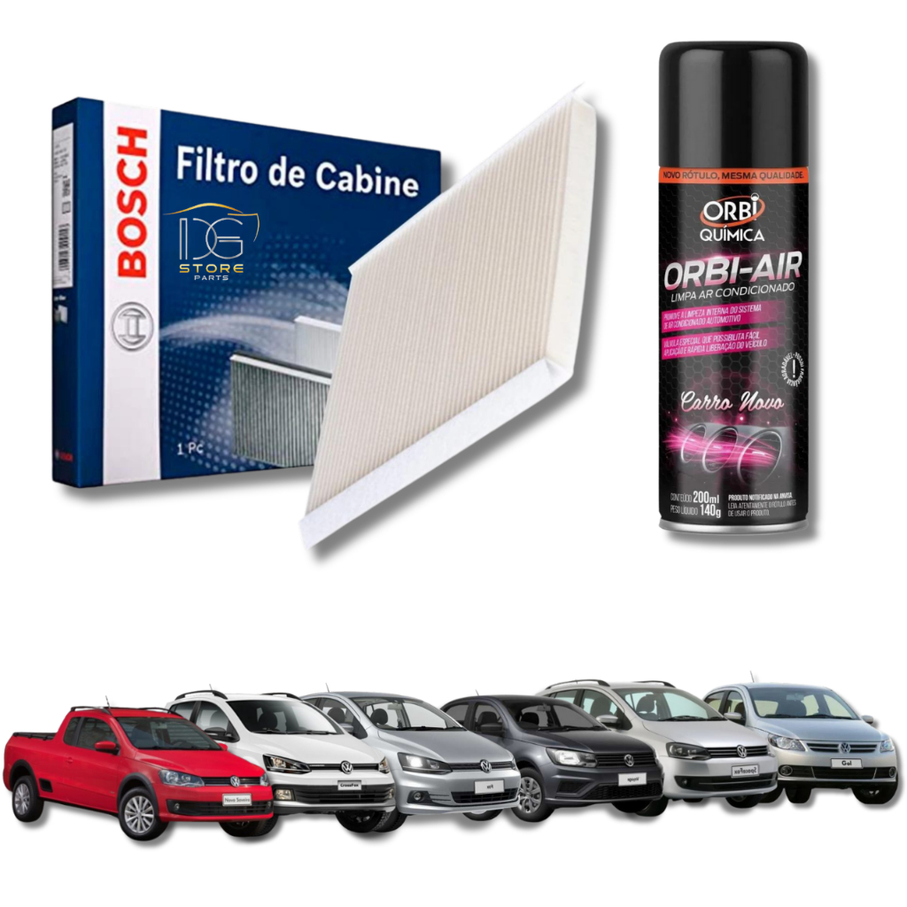 Filtro De Cabine Ar Condicionado Bosch Gol Spacefox Voyage Saveiro Polo Fox + Spray Higienizador em Oferta na Shopee
