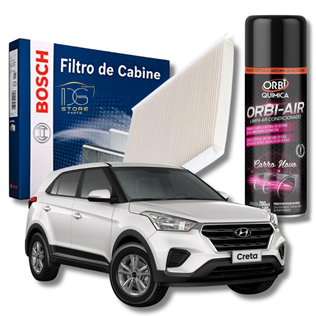 Filtro De Cabine Ar Condicionado Creta Com Spray Higienizador | Bosch 0986BF0699 - Spare Parts and Accessories for Vehicles