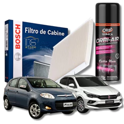 Filtro De Cabine Ar Condicionado Palio G5 / Grand Siena + Spray Higienizador | Bosch 0986BF0596