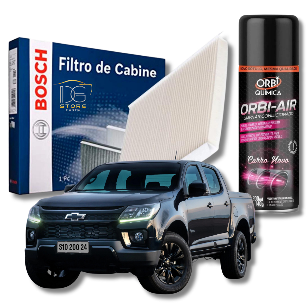Filtro De Cabine Ar Condicionado Nova S10 2012 Em Diante Com Spray Higienizador | Bosch 0986BF0591 em Oferta na Shopee