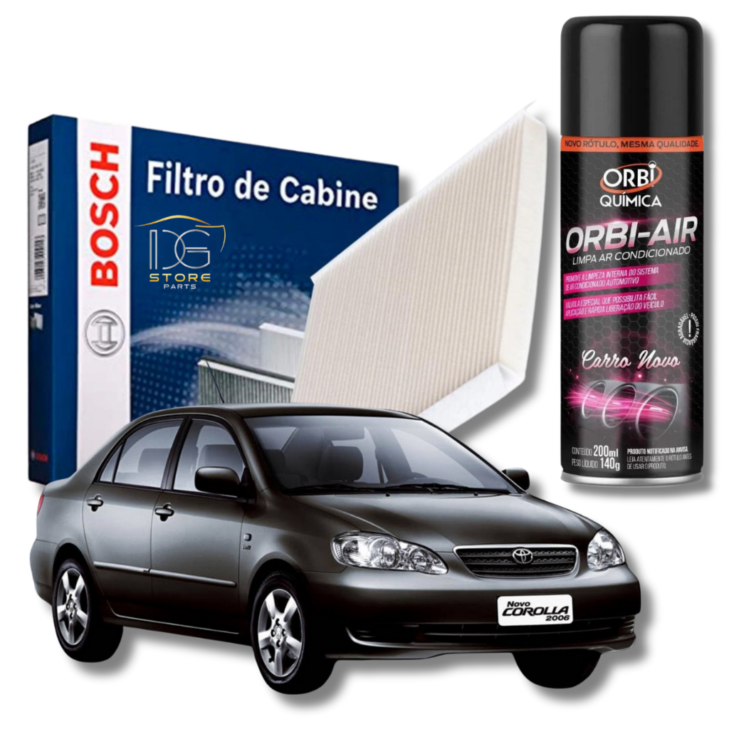 Filtro De Cabine Ar Condicionado Corolla 2003 À 2006 Com Spray Higienizador | Bosch 0986BF0557 em Oferta na Shopee