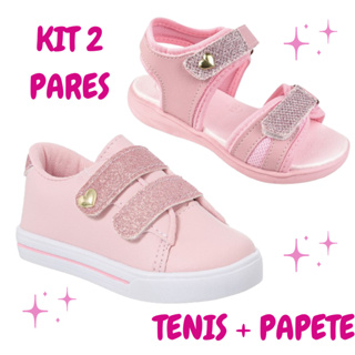 kit 2 Pares Sandália Papete MeninaTênis Infantil Estiloso Promoção Confortável Moda em Oferta na Shopee
