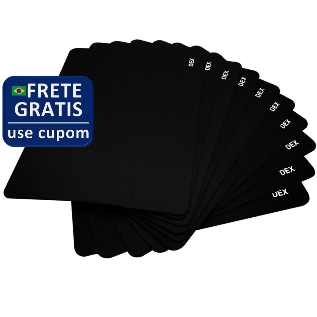 10 Und Mouse Pad Gamer Mousepad Tecido Base Emborrachada Antiderrapante Preto em Oferta na Shopee