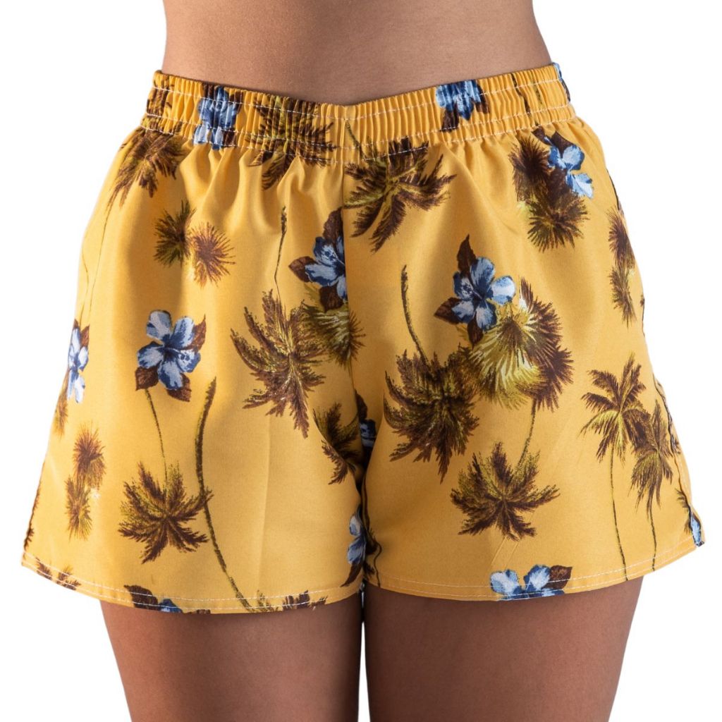 Short Estampado Tactel Feminino Shortinho Praia Conforto e Estilo em Oferta na Shopee