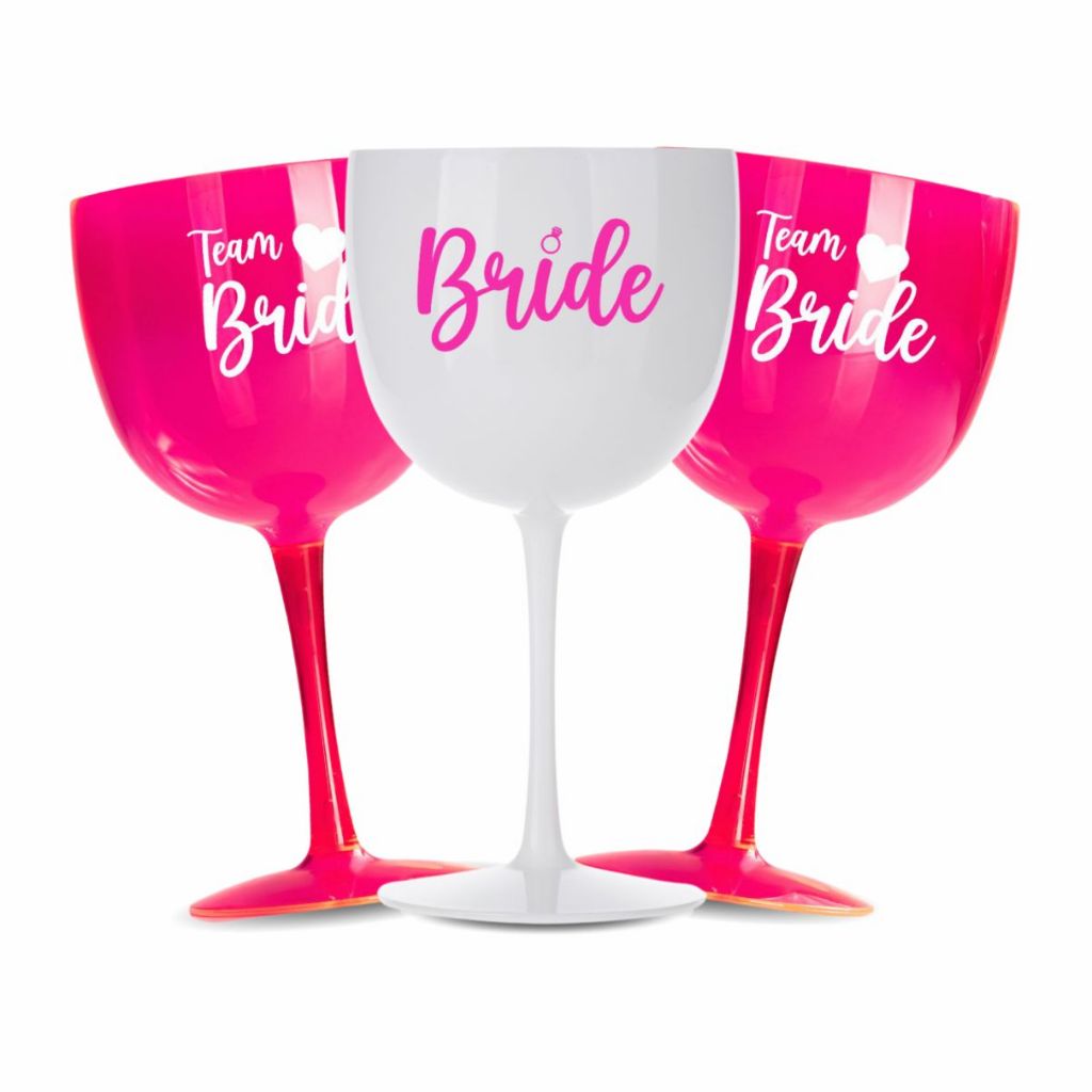 Kit 24 Taças Gin Vodka 580ml Acrílica - Personalizadas Chá de lingerie despedida de solteira madrinhas Bride Noiva