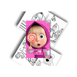 Livrinhos de colorir Personalizado Masha e o Urso