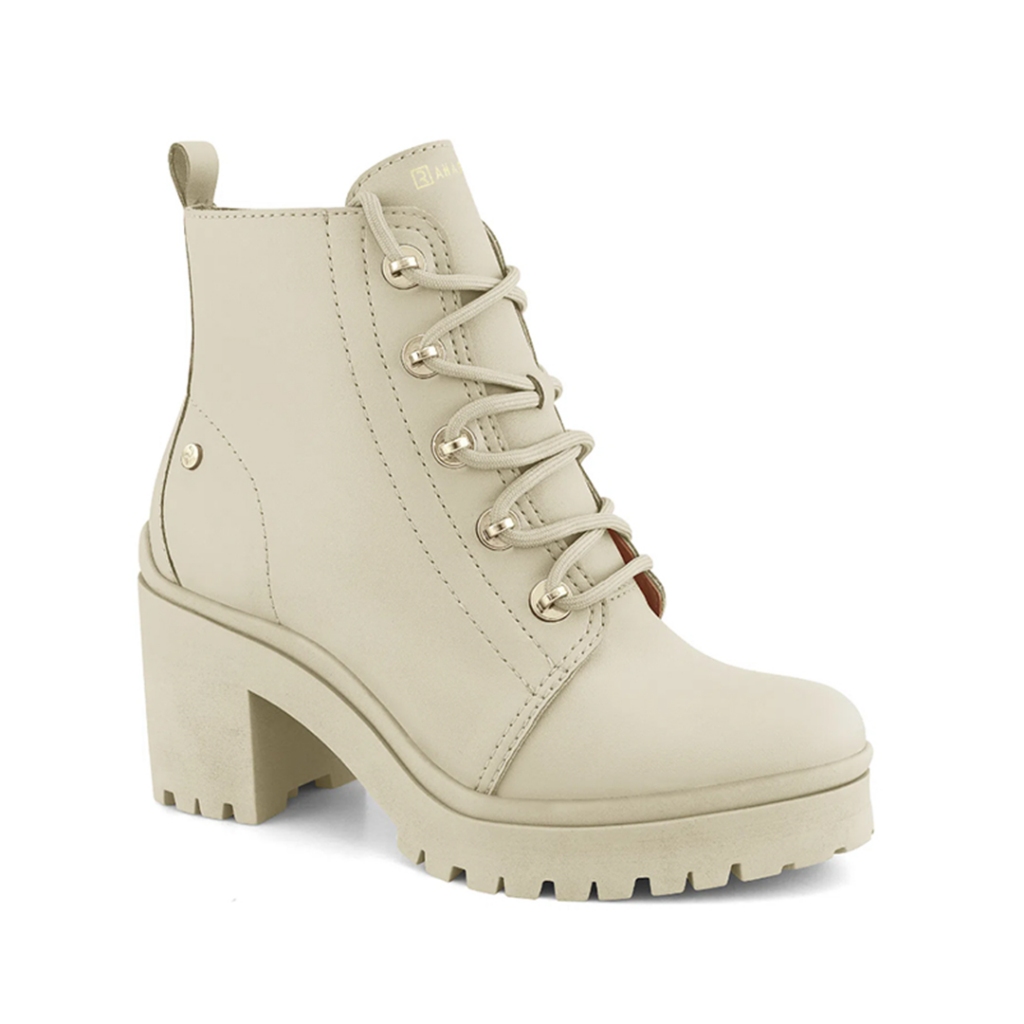 Bota Coturno Ramarim Tratorado Salto Grosso Feminina