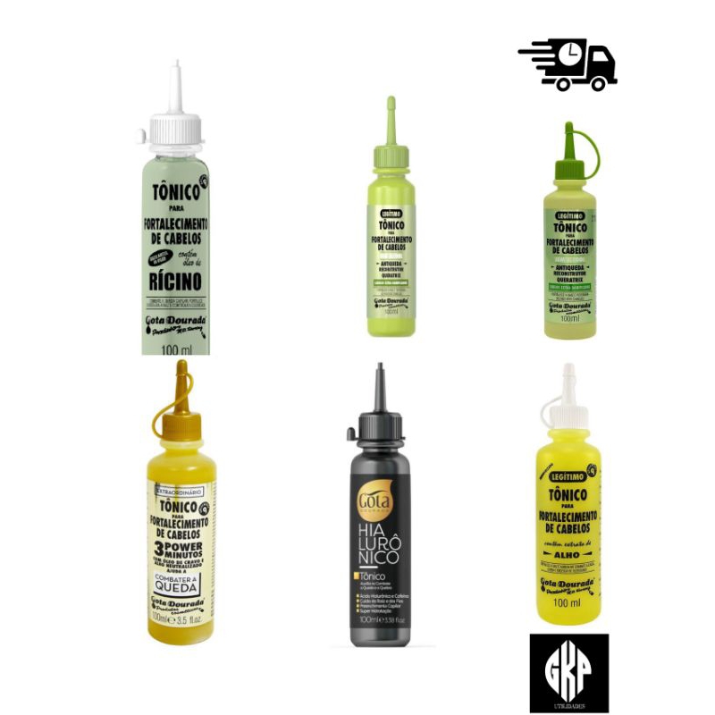 Tônico Gota Dourada - kit 3 unidades - 100ml cada