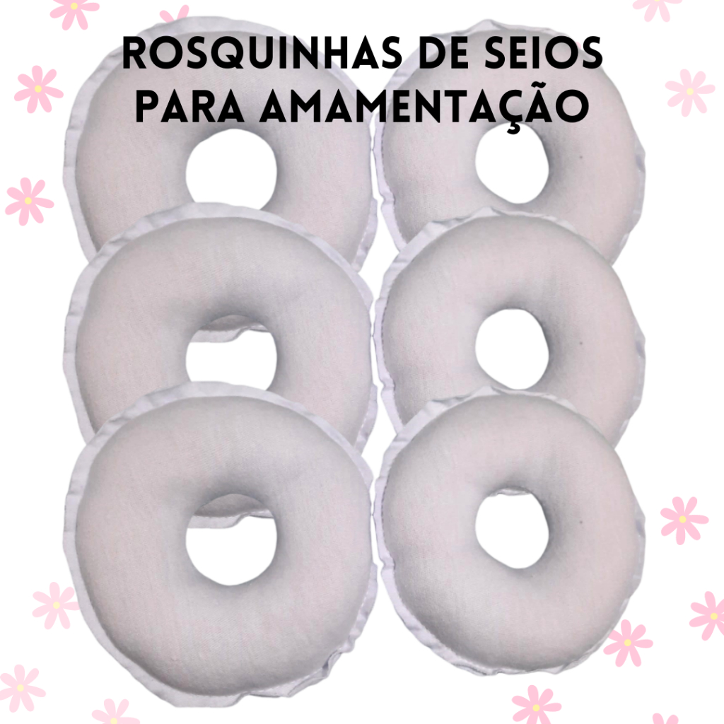 Rosquinha de Amamentação Lavável Macia Branca