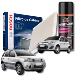 Filtro De Cabine Ar Condicionado Fiesta Ecosport Antiga Com Spray Higienizador | Bosch 0986BF0542