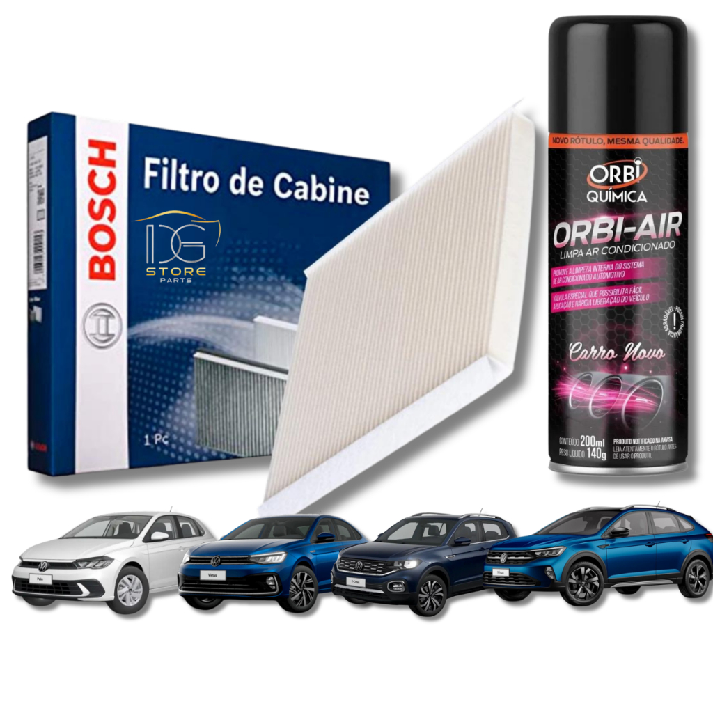 Filtro de Cabine Ar Condicionado Nivus Novo Polo Virtus T-Cross | Bosch - Spare Parts and Accessories for Vehicles