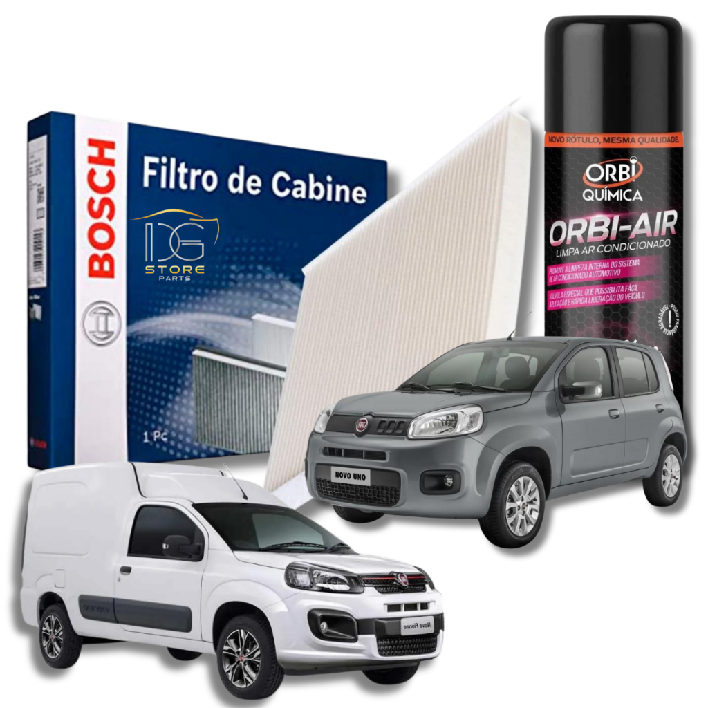 Filtro De Cabine Ar Condicionado Uno Vivace Attractive Fiorino + Spray Higienizador|Bosch 0986BF0596 em Oferta na Shopee