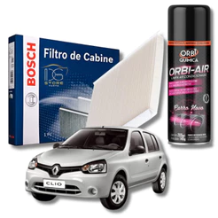 Filtro De Cabine Ar Condicionado Renault Clio Symbol Com Spray Higienizador | Bosch 0986BF0550