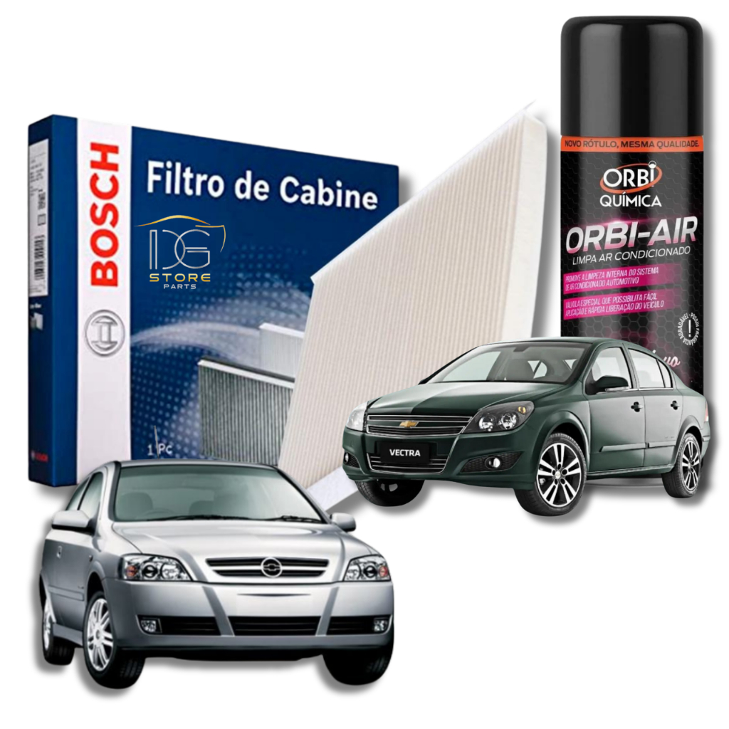 Filtro De Cabine Ar Condicionado Bosch Astra Vectra Gt Gtx + Spray Higienizador - Spare Parts and Accessories for Vehicles