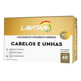 Lavitan Hair Cabelos e Unhas 60 cápsulas Cimed em Oferta na Shopee