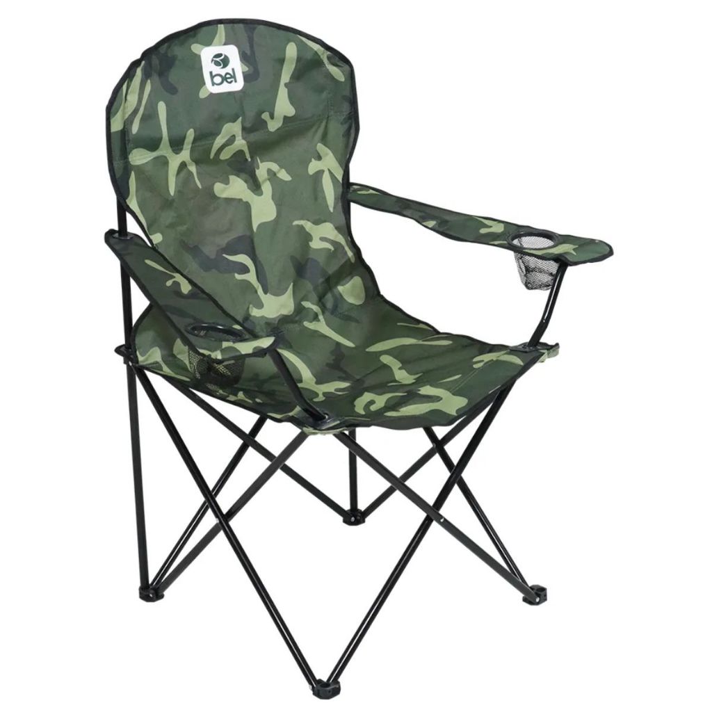 Cadeira Grande Para Camping & Pesca Araguaia Até 150 Camuflada Belfix