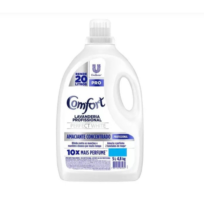 Amaciante Comfort Lavanderia Perfect White - Concentrado Profissional 5L