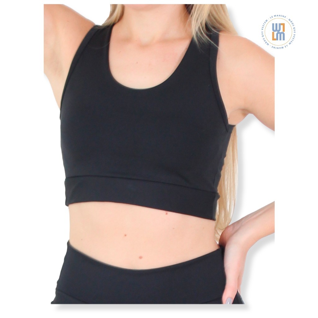 Top Fitness Com Forro Adulto Feminino Roupa Para Academia Caminhada Treino Suplex Alta Sustentação em Oferta na Shopee