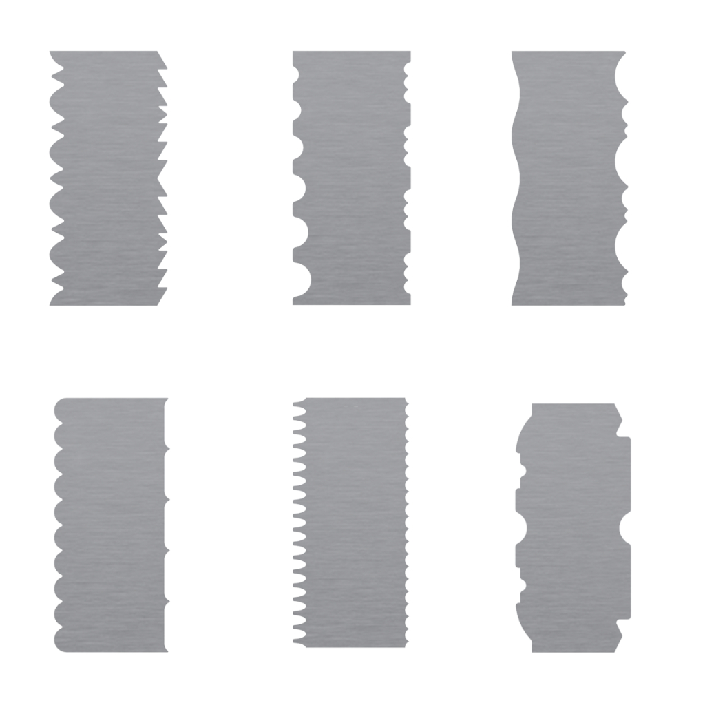 Kit Espátulas De Bolo 6 Uni 12 Modelos Diferentes Em Inox