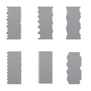 Kit Espátulas De Bolo 6 Uni 12 Modelos Diferentes Em Inox em Oferta na Shopee